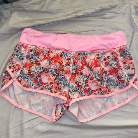 Floral Pink Athletic Shorts - Picture 1 of 3